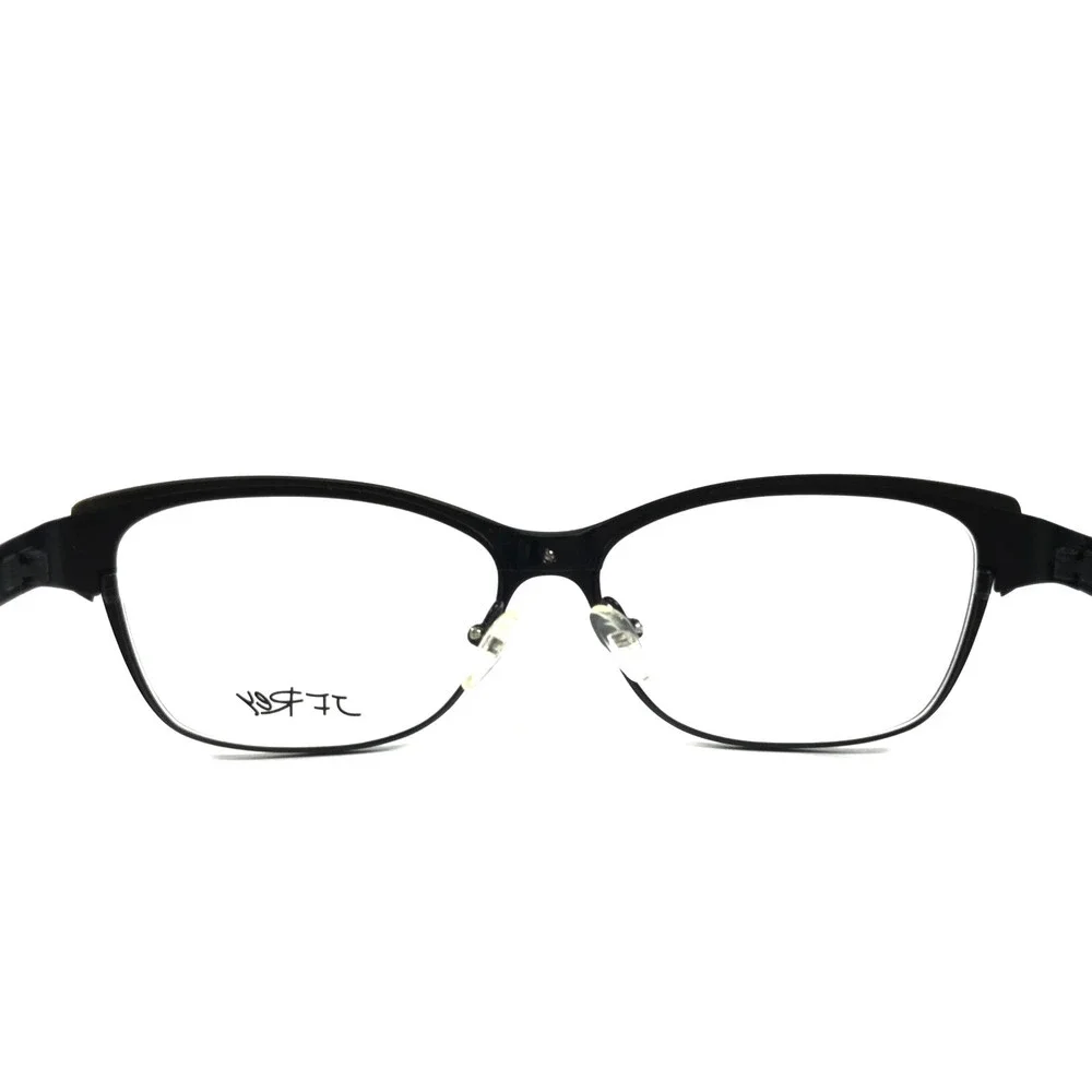 J.F. Rey Eyeglasses Frames JF2554 0010 Black White Checkered Cat Eye54-15-136